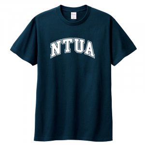NTUA經典字框純棉短T_深藍