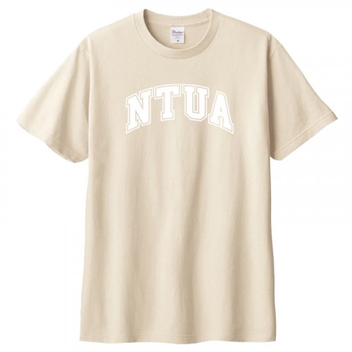 NTUA經典字框純棉短T_奶茶