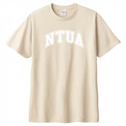 NTUA經典字框純棉短T_奶茶