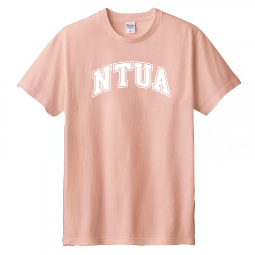NTUA經典字框純棉短T_霧灰粉