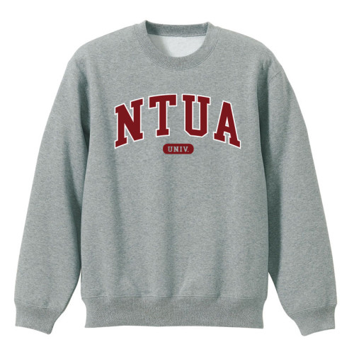 NTUA經典款美式大學T_灰