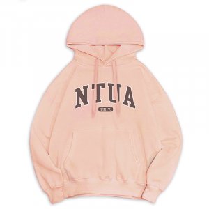 【預購至9/30止，10/20陸續出貨】NTUA冬日輕甜系落肩帽T_西柚粉