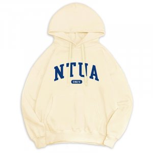 【預購至9/30止，10/20陸續出貨】NTUA冬日輕甜系落肩帽T_奶油白