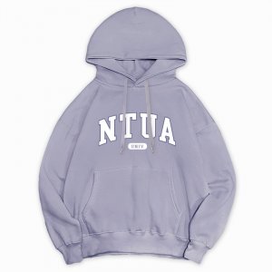 【預購至9/30止，10/20陸續出貨】NTUA冬日輕甜系落肩帽T_灰紫