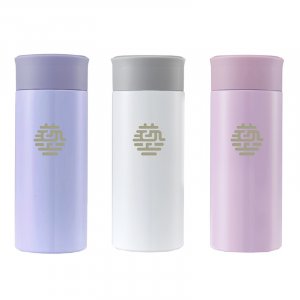 【團購商品，10個起做】NTUA校徽款療癒系304輕巧保溫瓶200mL_粉藍/珍珠白/粉紫