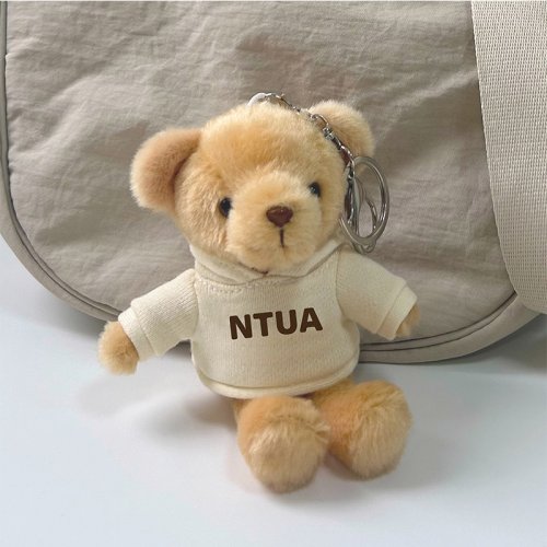 NTUA帽T小熊掛飾鑰匙圈_奶油米