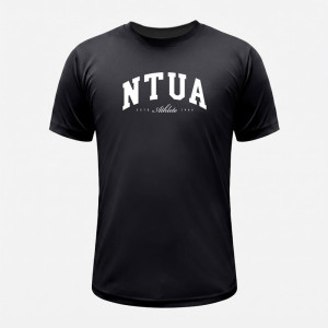 NTUA經典款超細纖維排汗短T_黑